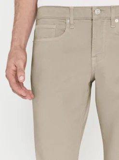 L'Homme Slim Brushed Twill in Mineral Grey