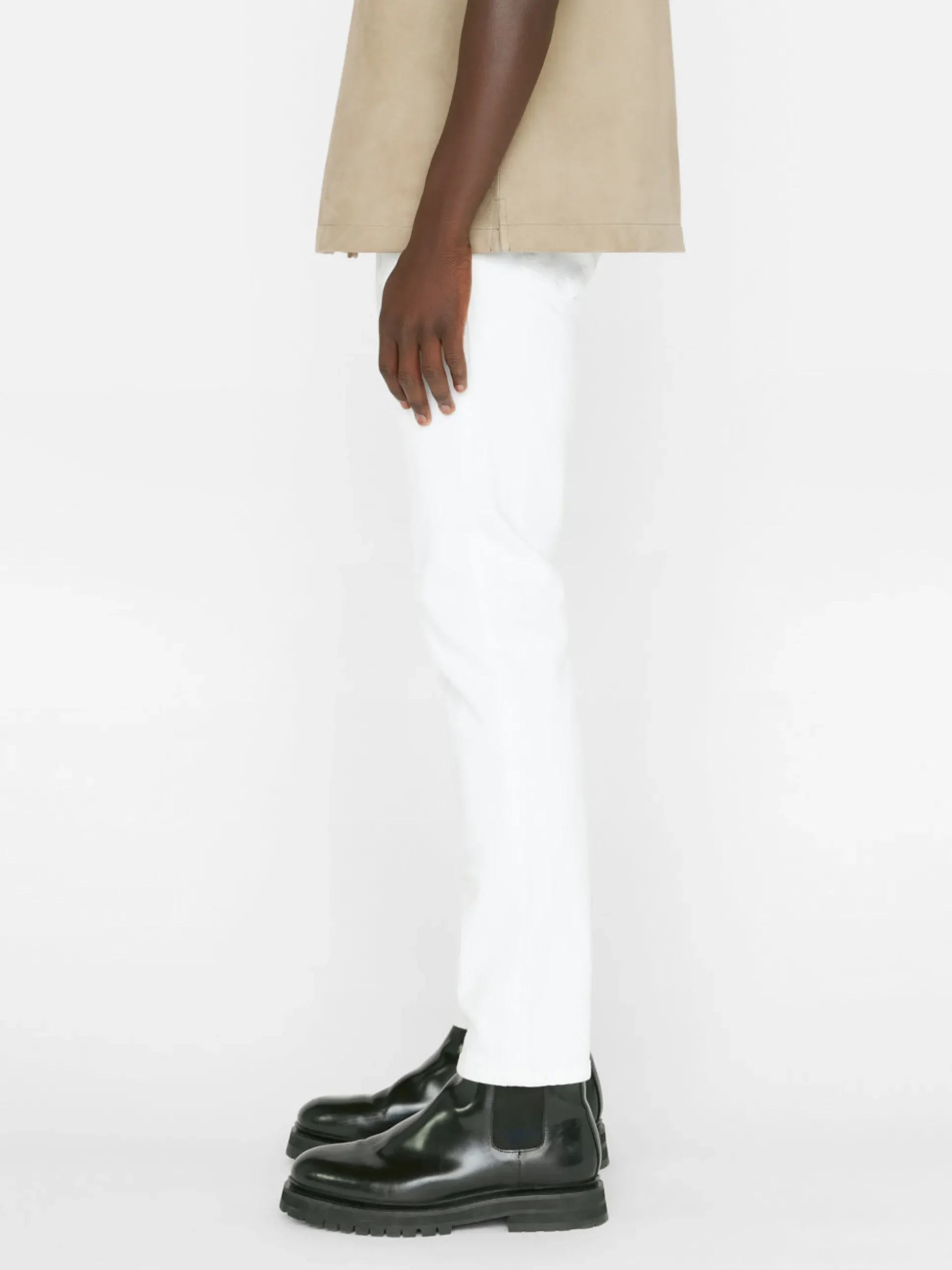 L'Homme Slim Crop in Blanc