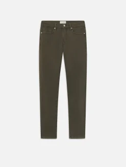 L'Homme Slim Twill in Garage Moss Green