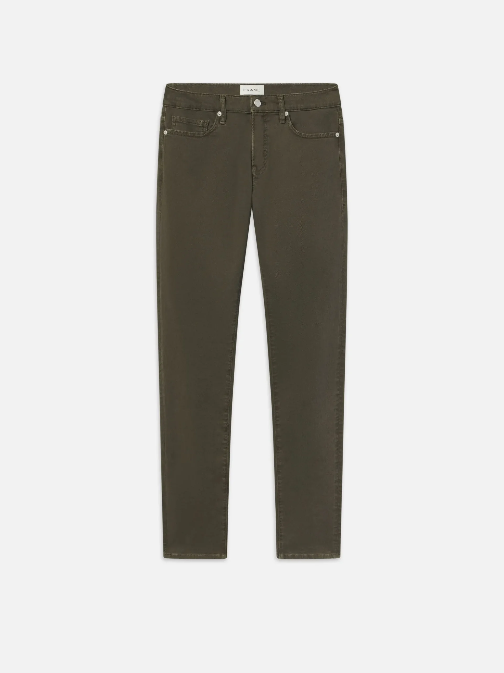 L'Homme Slim Twill in Garage Moss Green