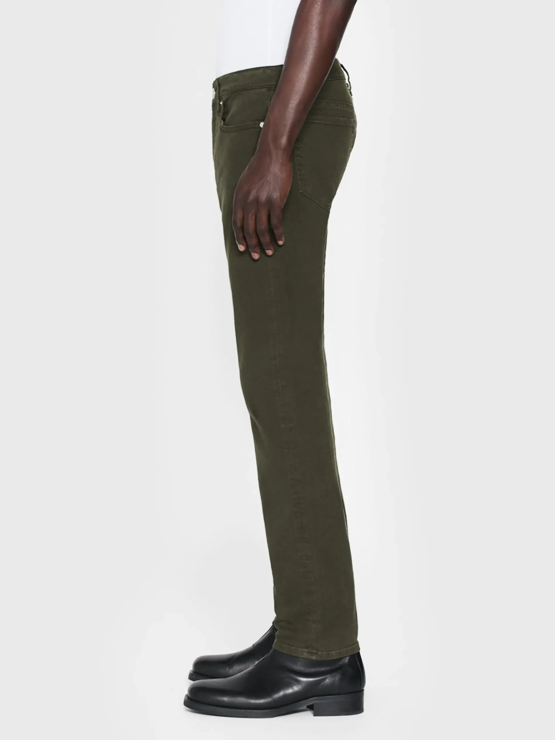 L'Homme Slim Twill in Garage Moss Green