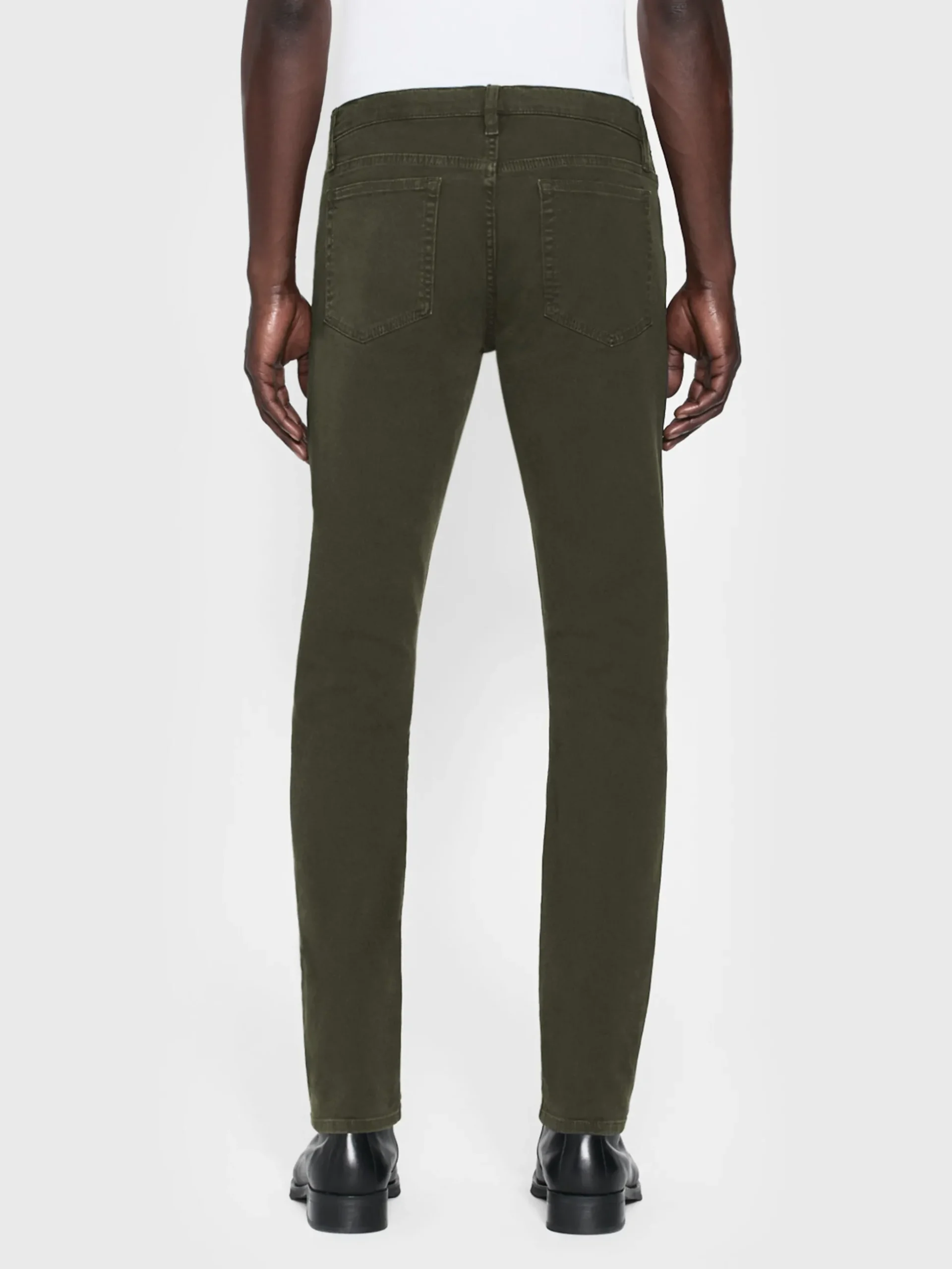L'Homme Slim Twill in Garage Moss Green