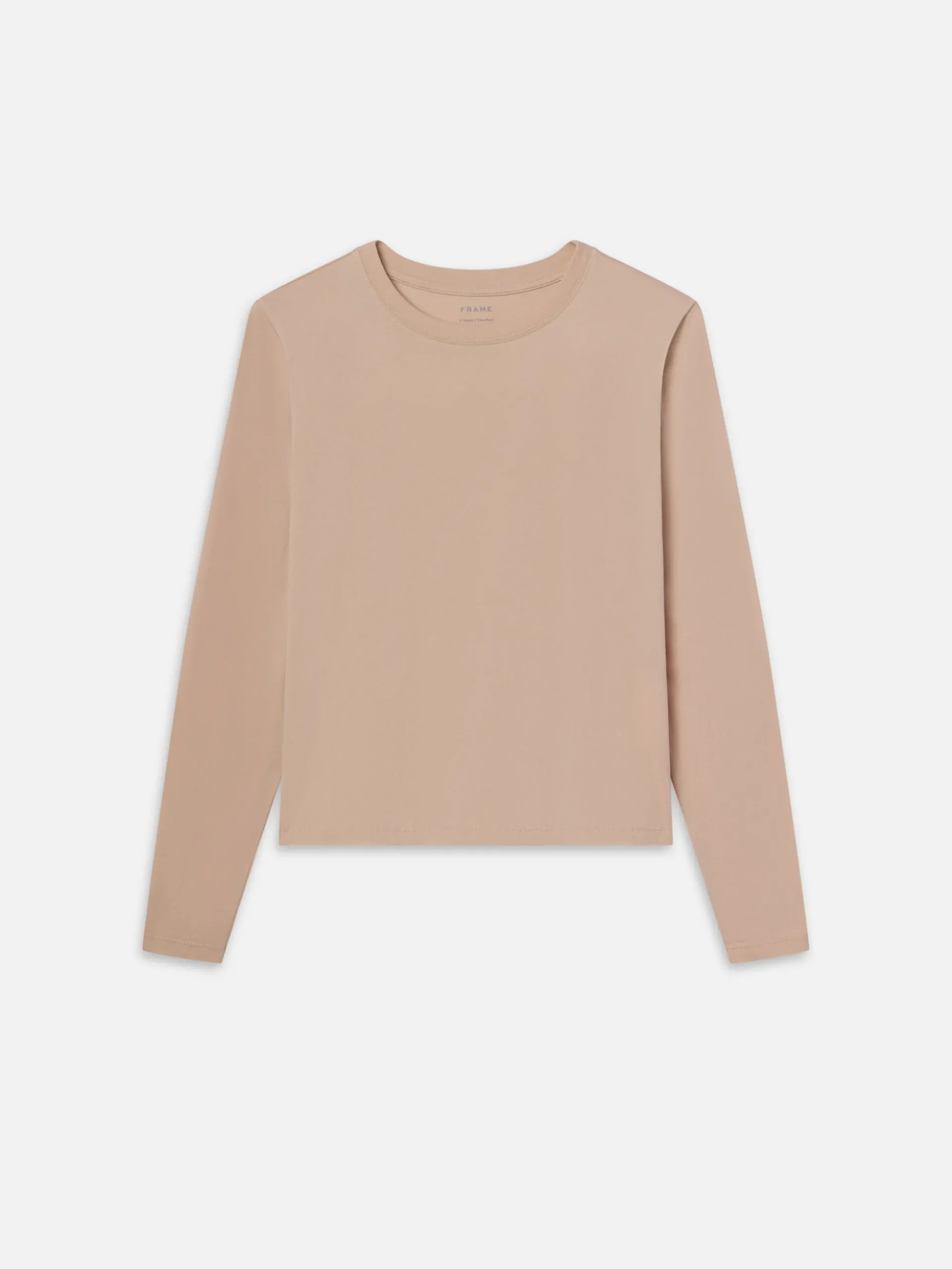 Long Sleeve Baby Tee in Almond Pink