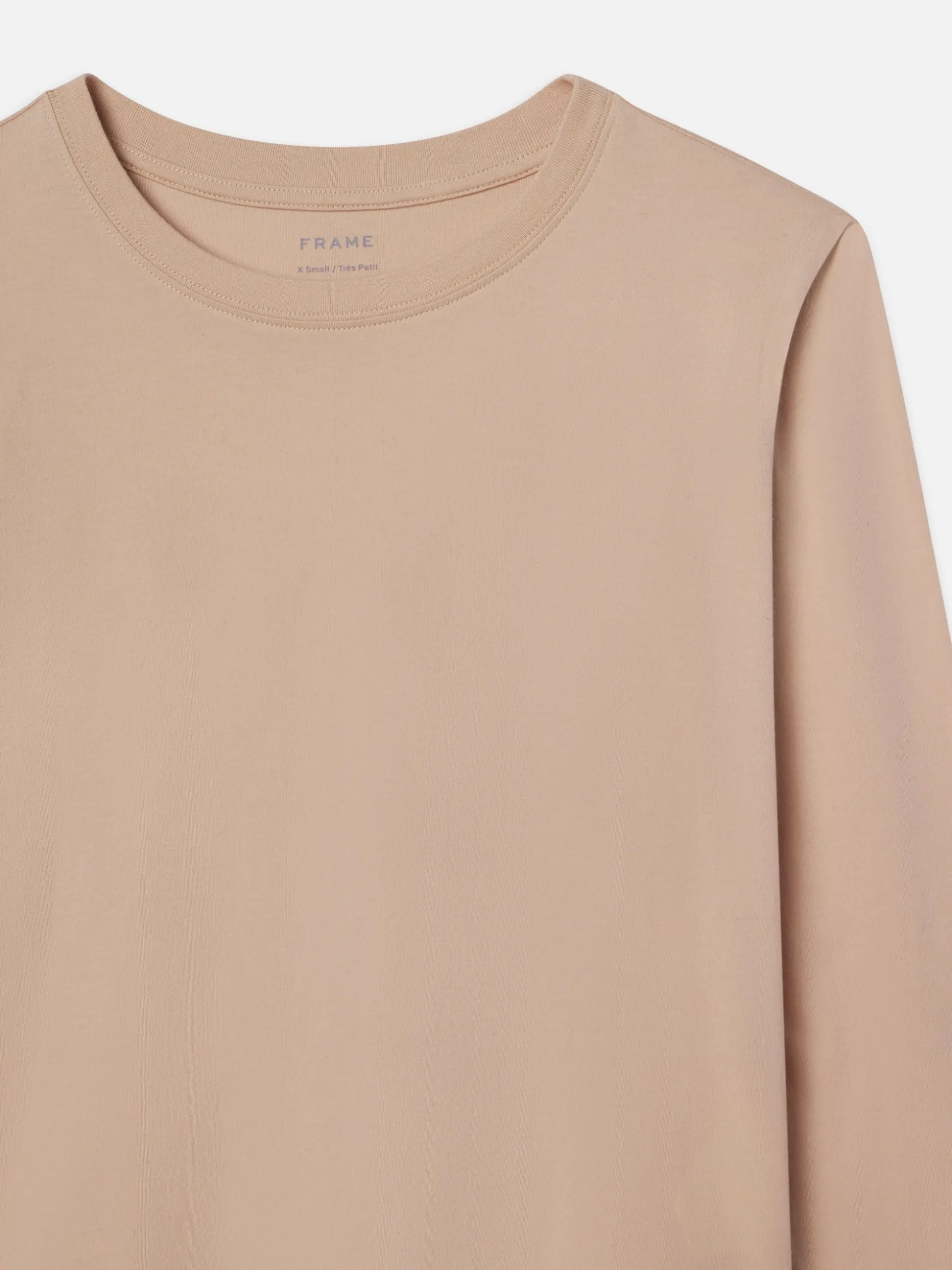 Long Sleeve Baby Tee in Almond Pink