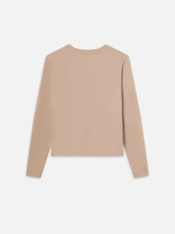 Long Sleeve Baby Tee in Almond Pink