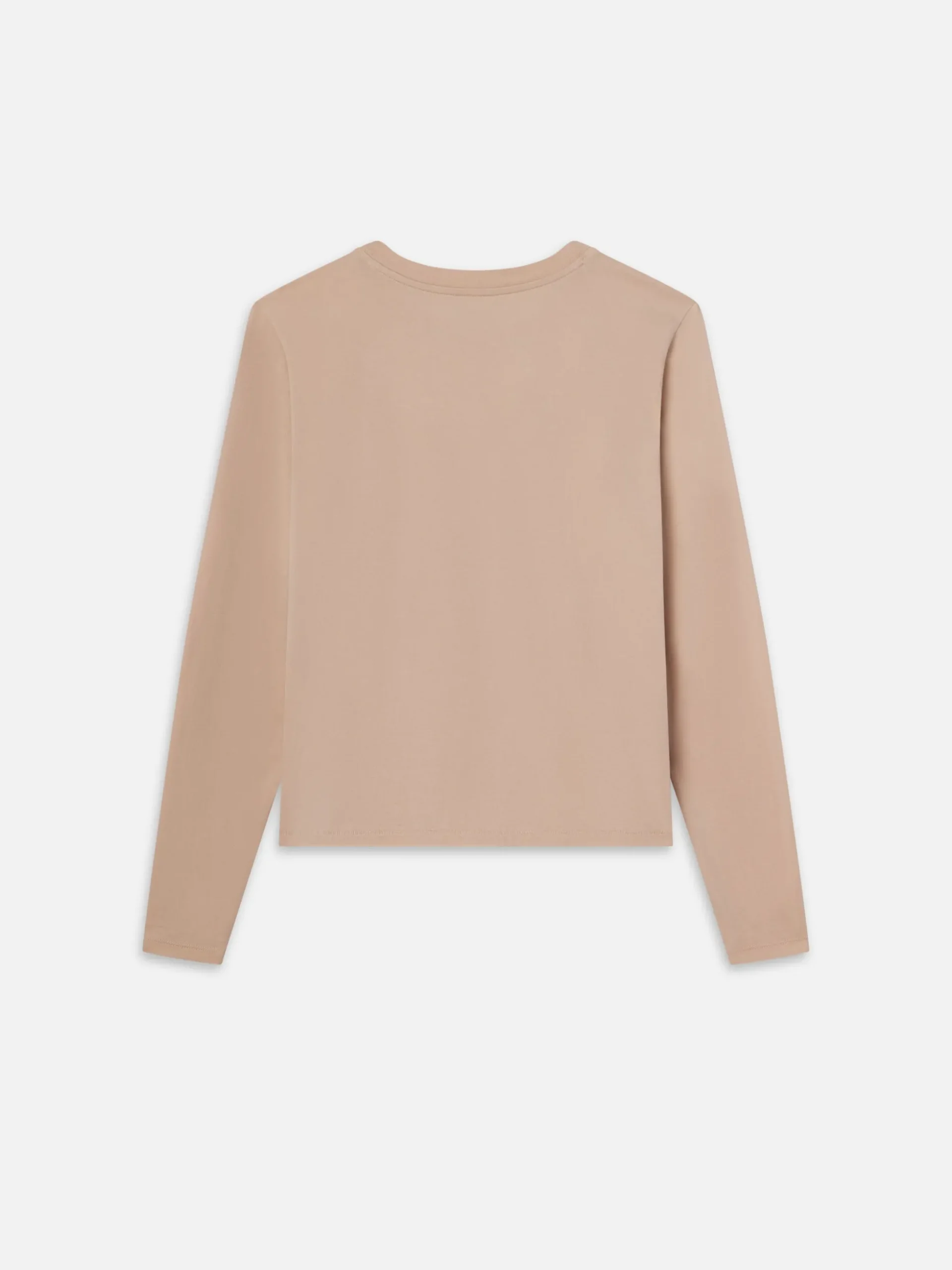 Long Sleeve Baby Tee in Almond Pink