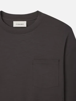 Long Sleeve Woolen Tee in Taupe