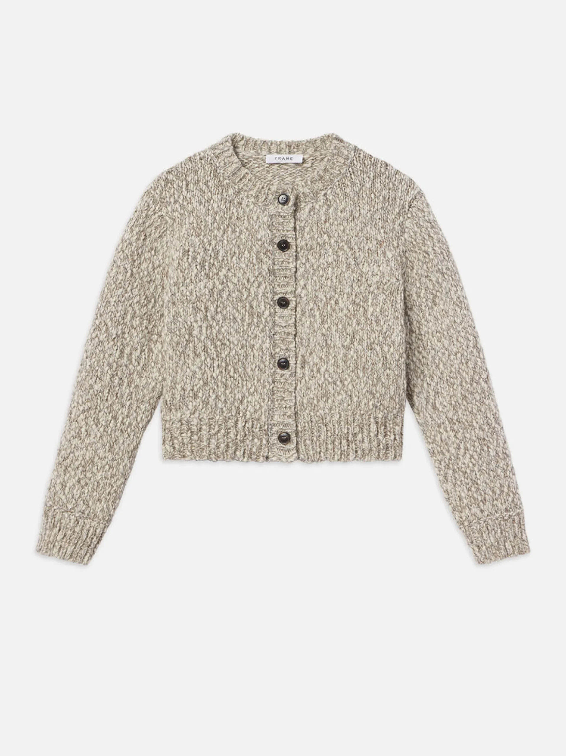 Marl Cardi Sweater in Cream Multi