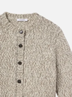 Marl Cardi Sweater in Cream Multi