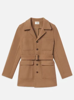 Melton Safari Jacket in Light Camel