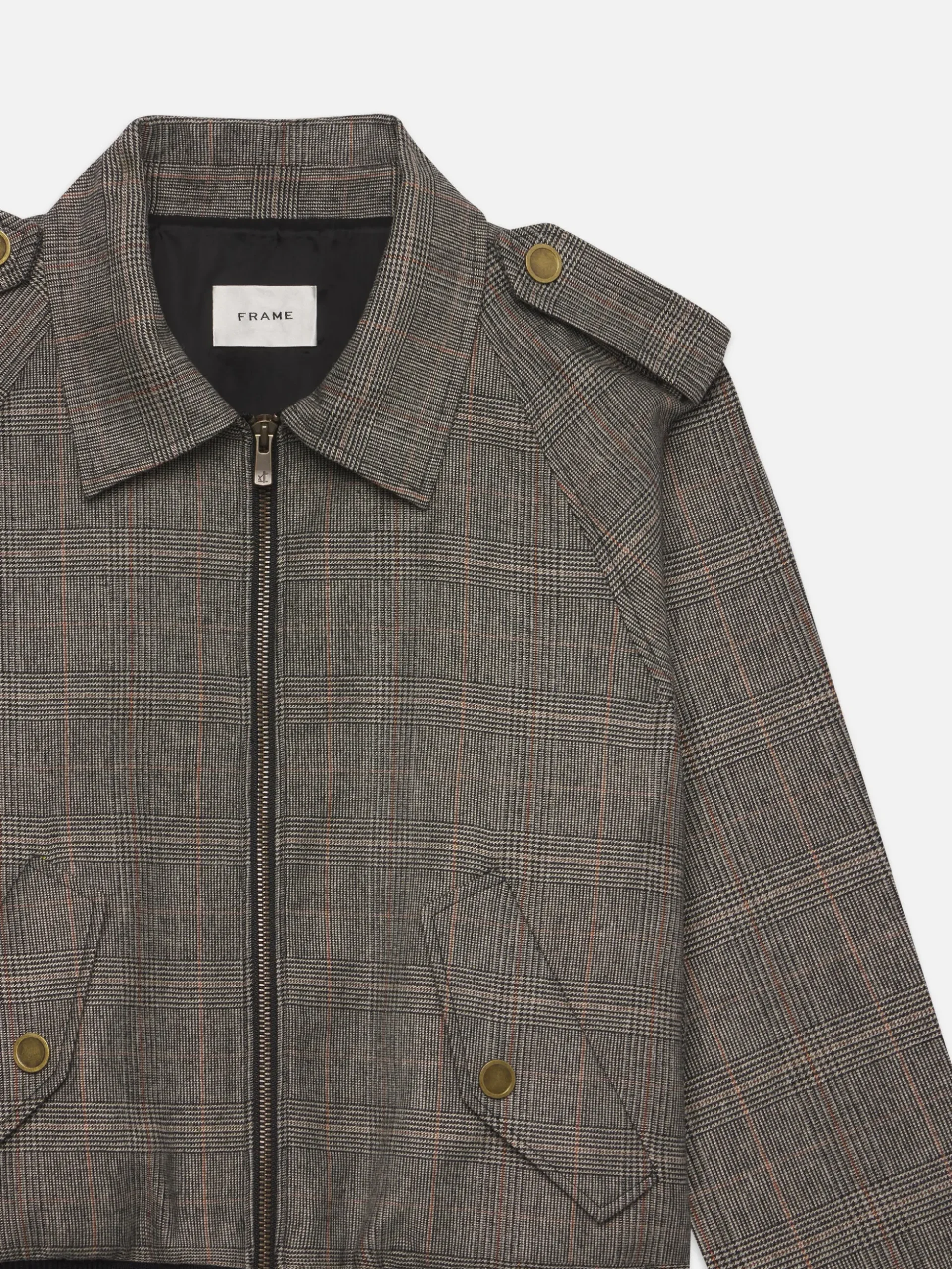 Modern Bomber Jacket in Brown Multi