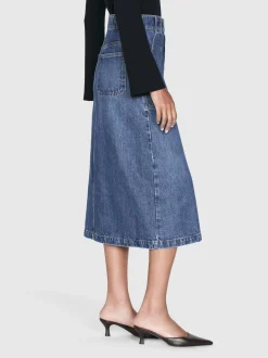 Modern Pocket Midi Skirt in October