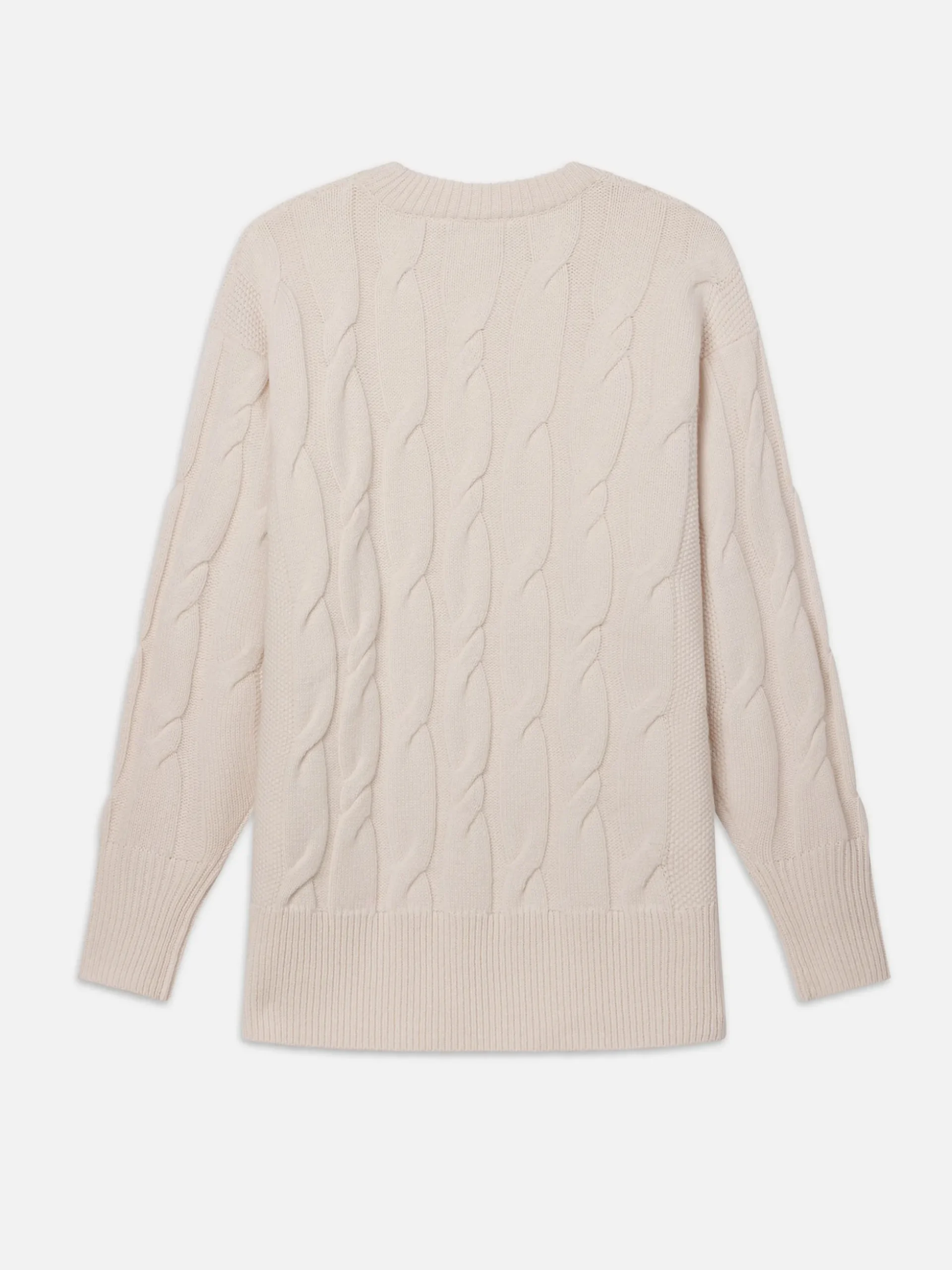 Oversized Cable Knit Sweater in Cream