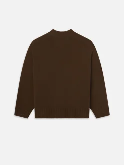Oversized Cashmere Crew in Moss