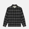 Plaid Overshirt in Black Plaid