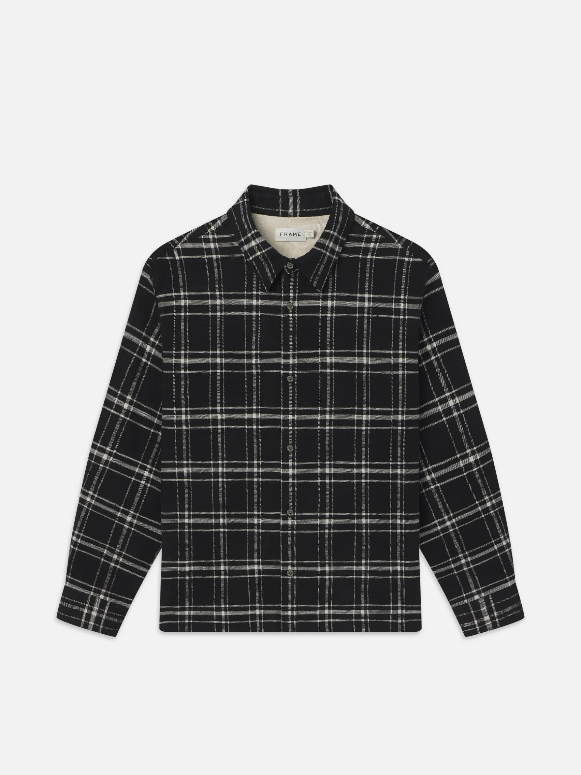 Plaid Overshirt in Black Plaid
