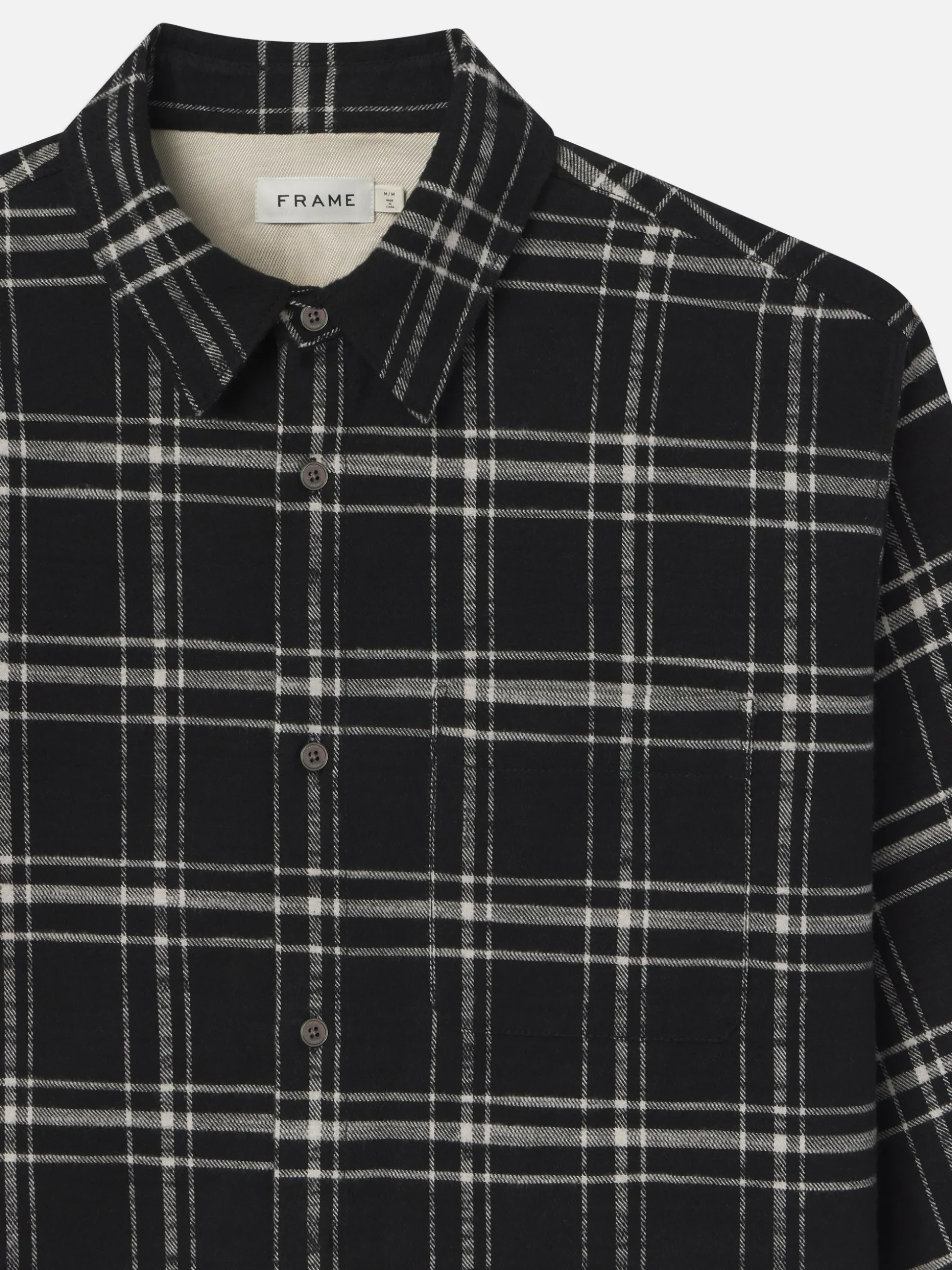 Plaid Overshirt in Black Plaid