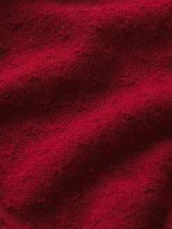 Pointelle Puff Sleeve Sweater in Paprika