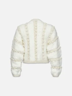 Pom Pom Cardi in Cream