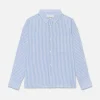 Relaxed Blue Striped Shirt in Blue Stripe