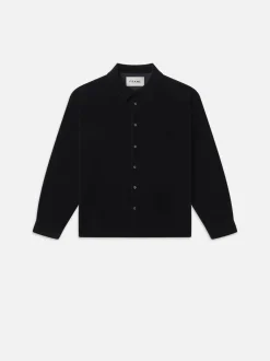 Relaxed Corduroy Overshirt in Dark Navy