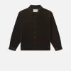 Relaxed Corduroy Overshirt in Dark Olive