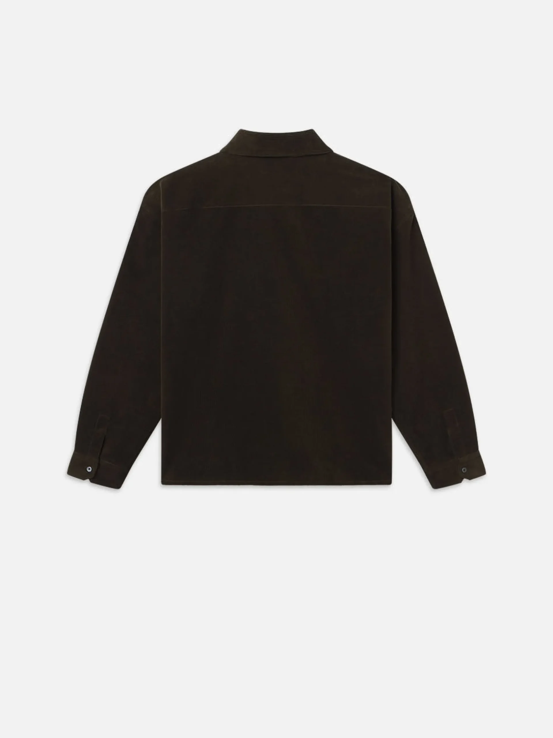 Relaxed Corduroy Overshirt in Dark Olive