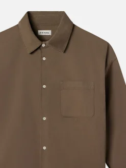 Relaxed Denim Shirt in Taupe