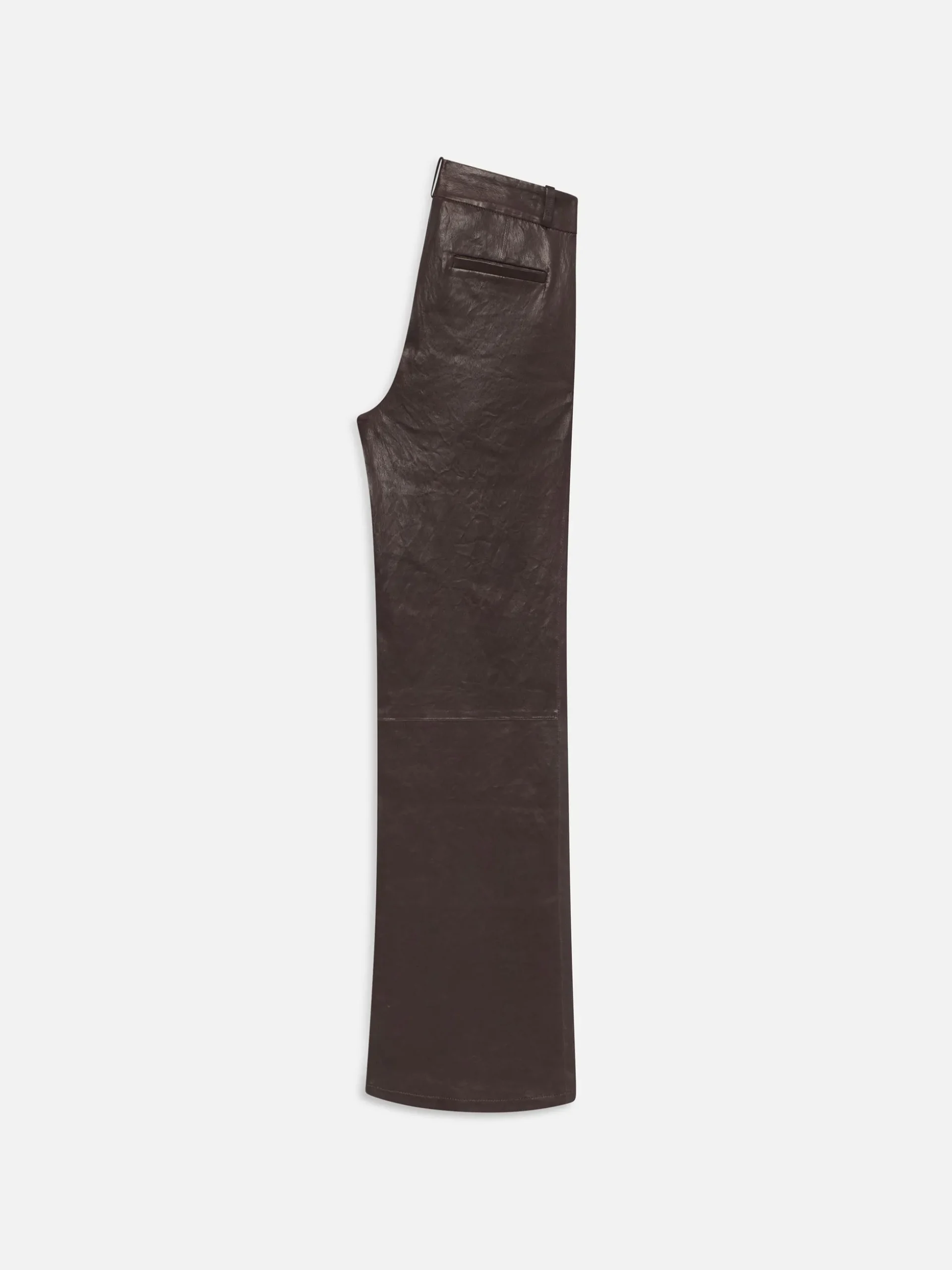Relaxed Leather Trouser in Chocolate Brown