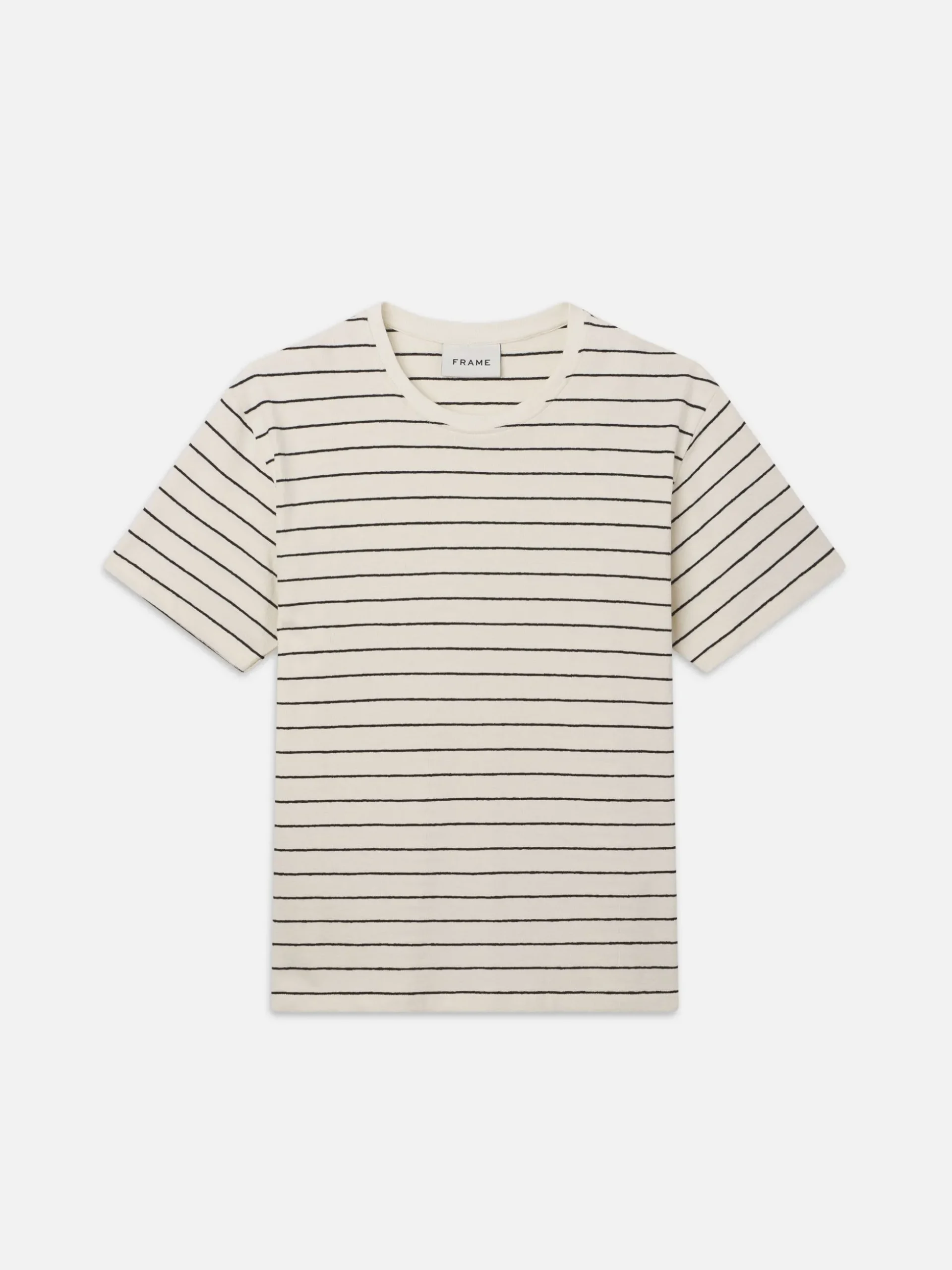 Relaxed Stripe Tee in Natural/Black