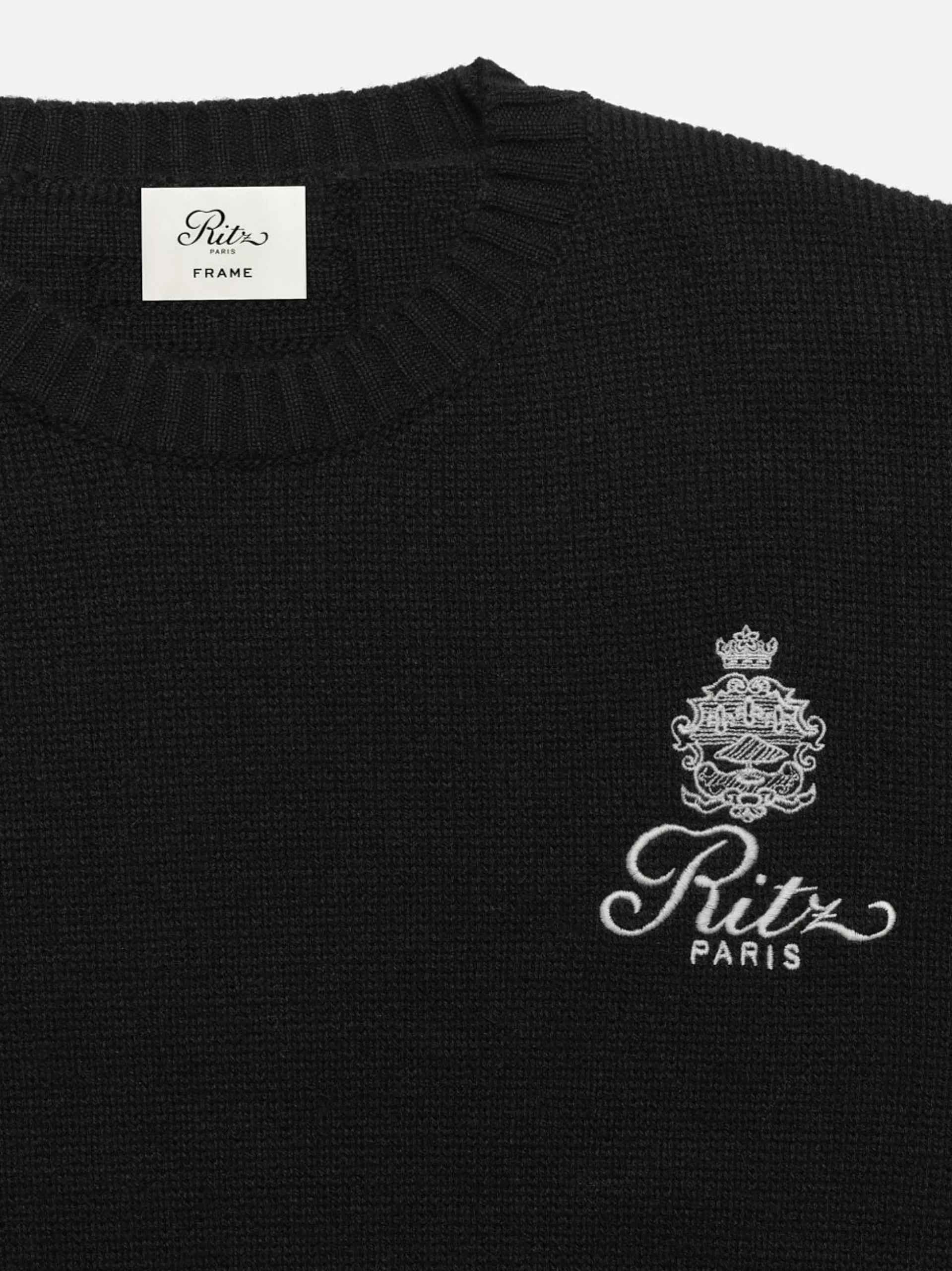 Ritz Men's Cashmere Crewneck in Black