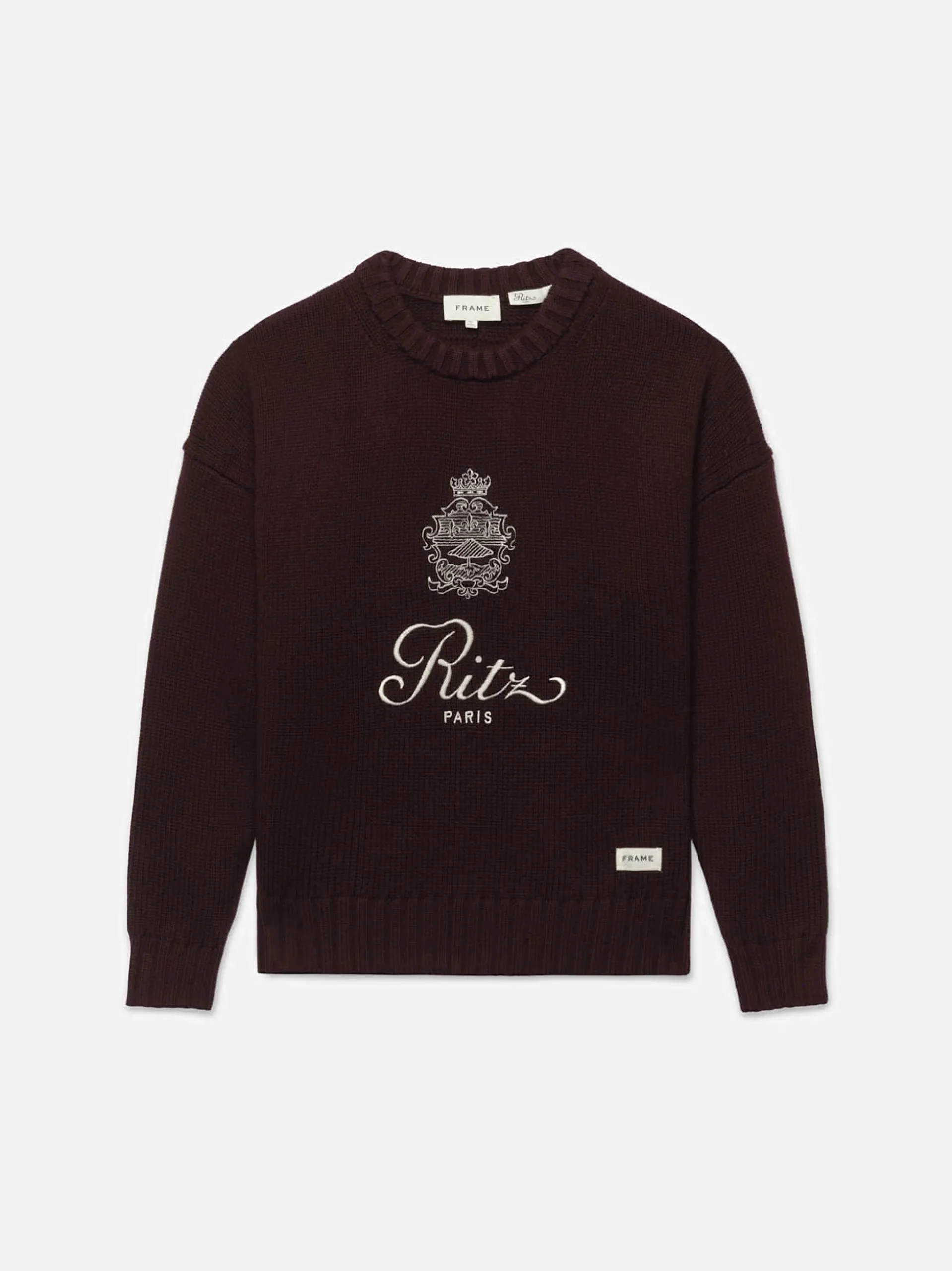 Ritz Unisex Cashmere Sweater in Bordeaux