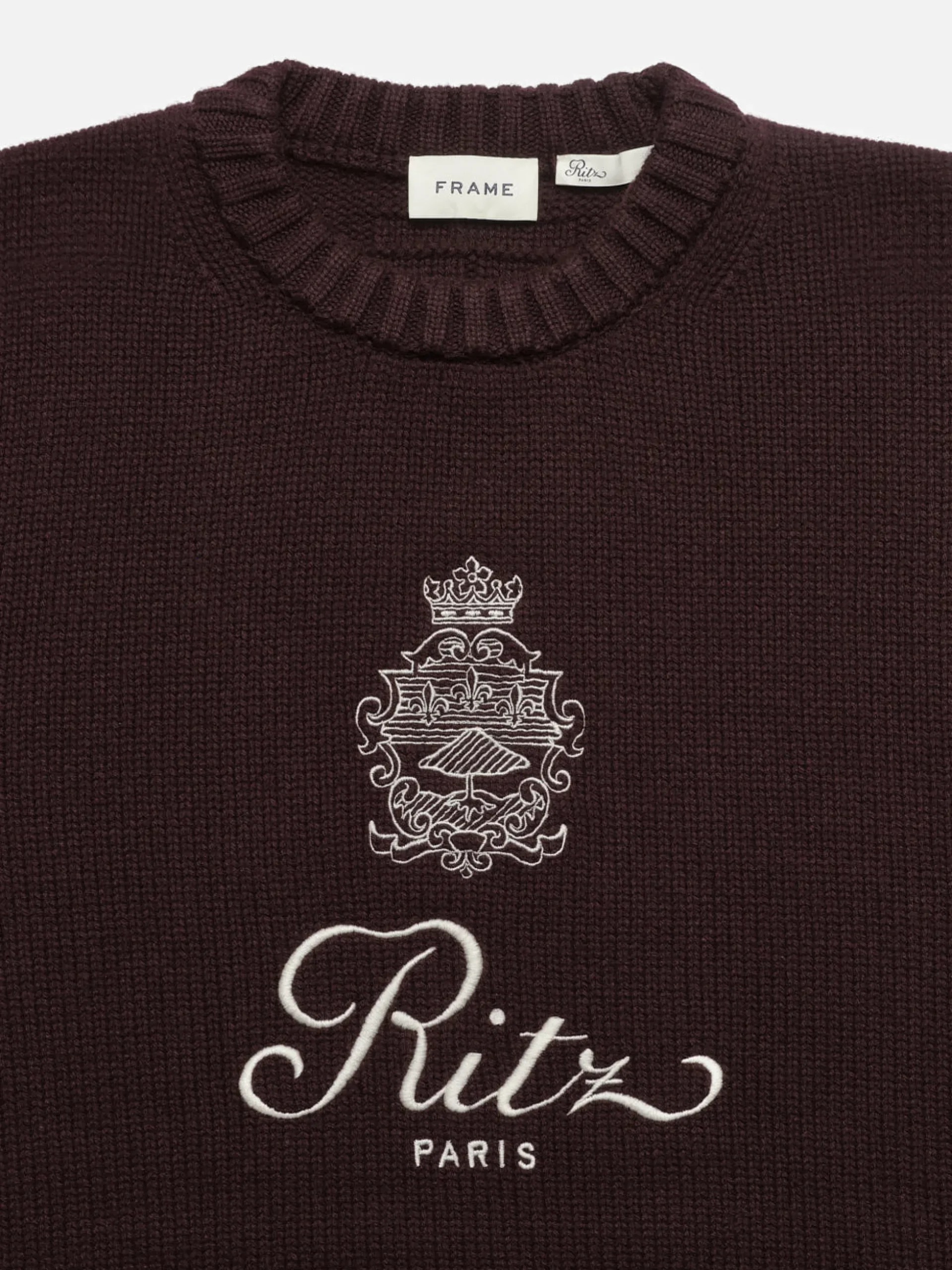 Ritz Unisex Cashmere Sweater in Bordeaux