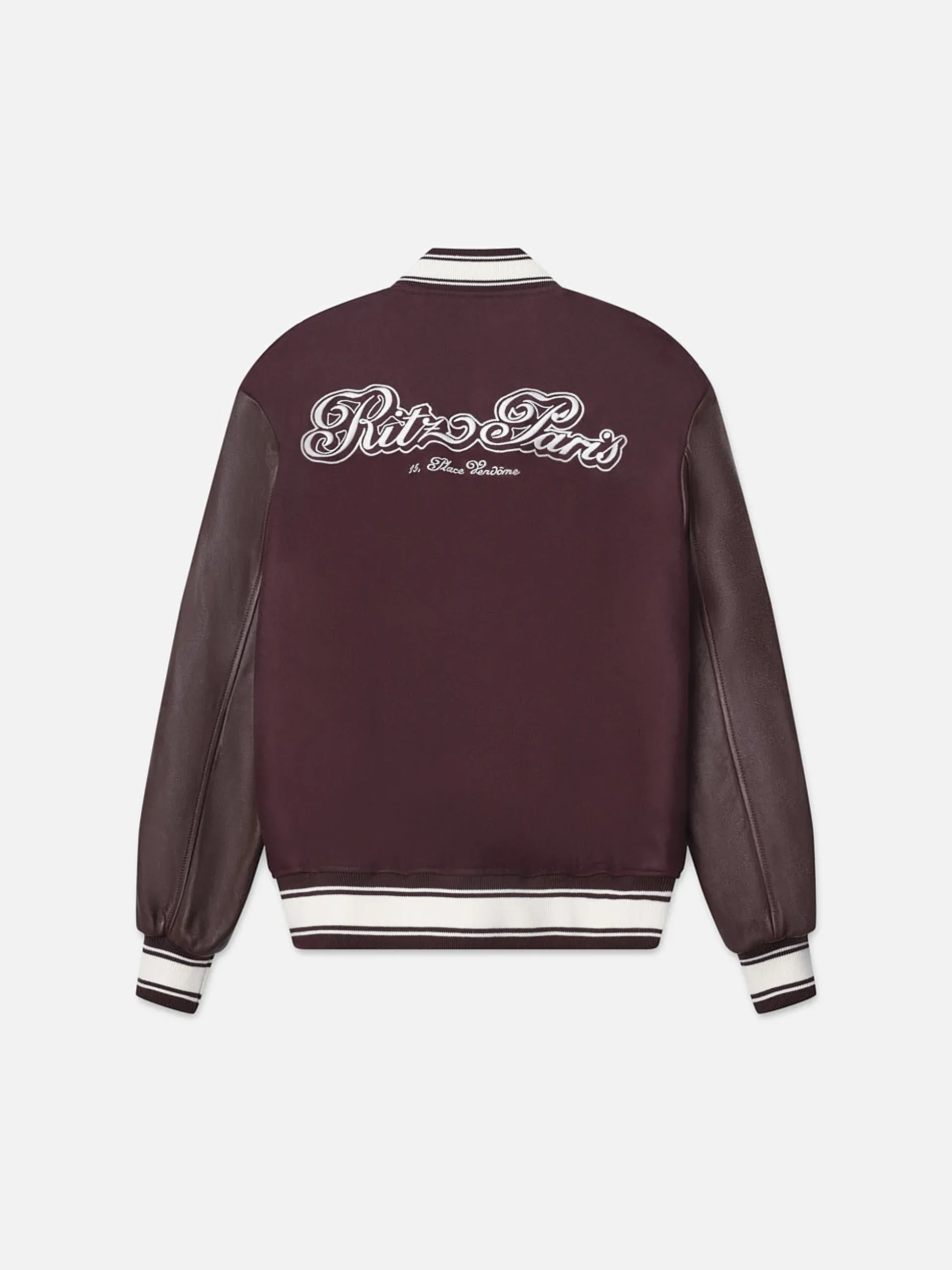 Ritz Unisex Varsity Jacket in Bordeaux