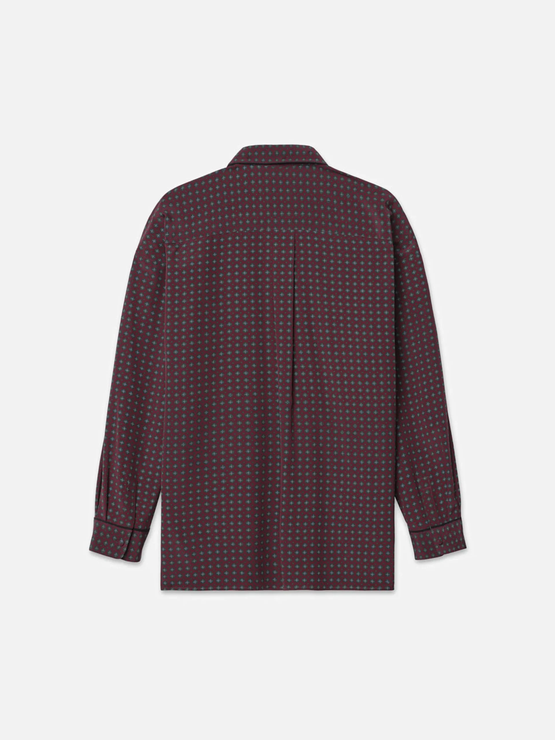 Ritz Women's Pajama Shirt in Bordeaux Multi