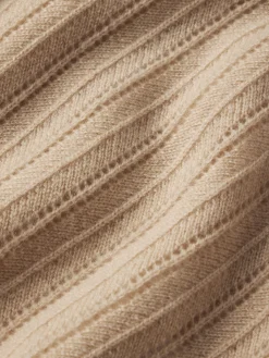 Ruffle Neck Cardi in Taupe