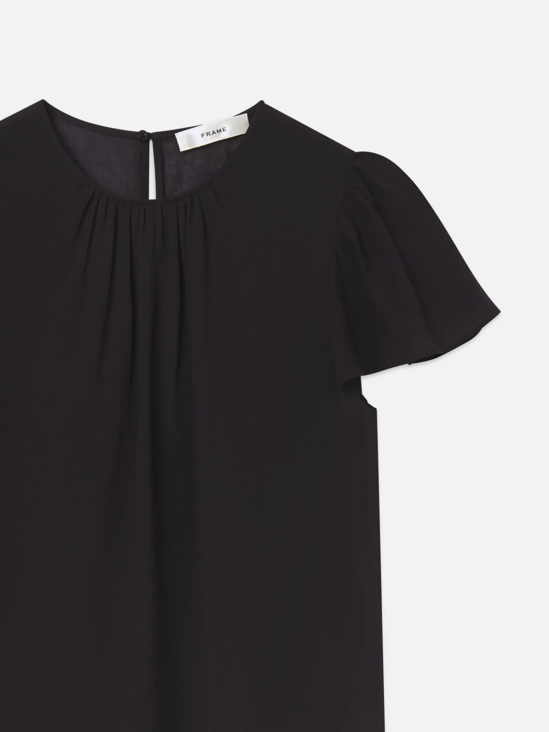 Ruffle Sleeve Blouse in Black