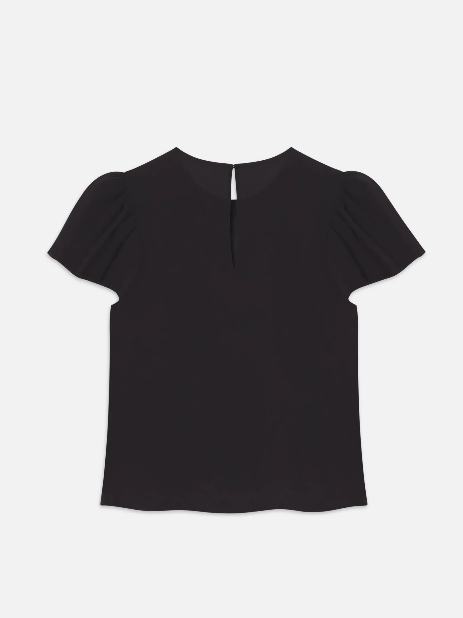 Ruffle Sleeve Blouse in Black