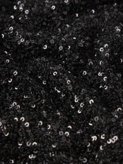 Sequin Mini Skirt in Black