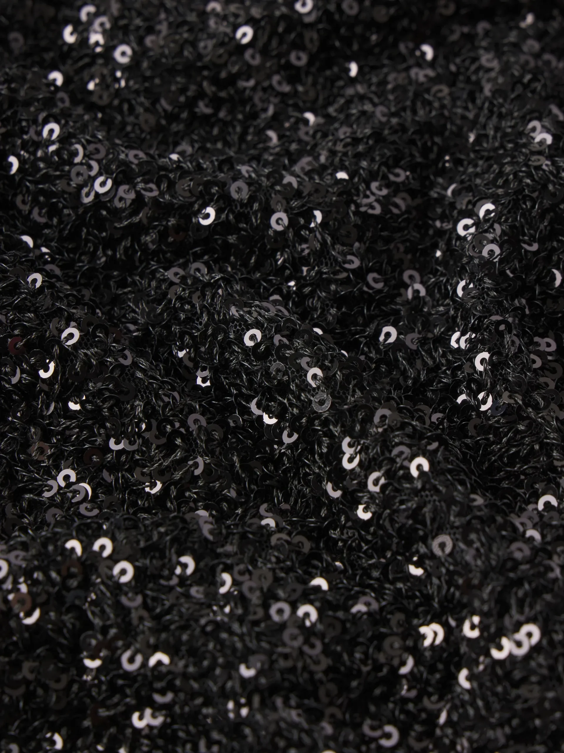 Sequin Mini Skirt in Black