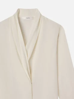Shawl Collar Blouse in Cream