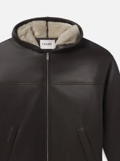 Sherpa Hoodie in Dark Brown