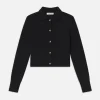 Shrunken Cashmere Cardi in Black