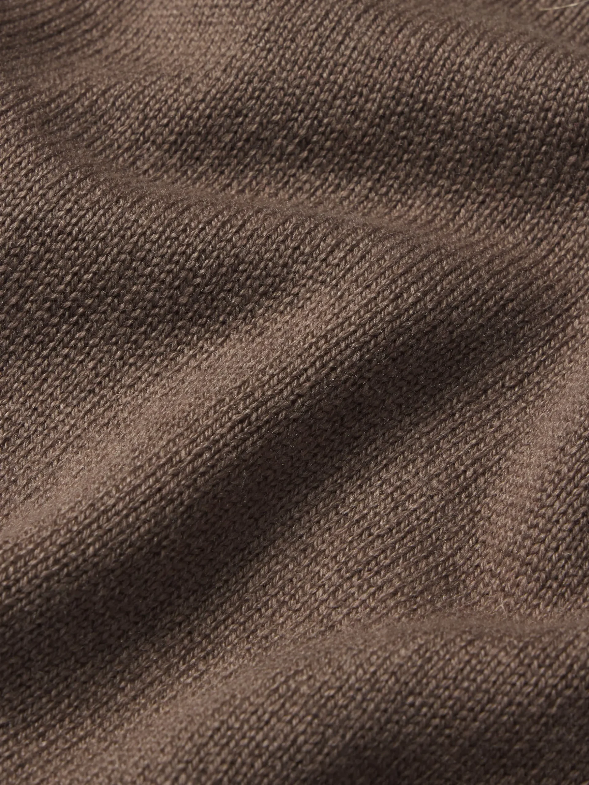 Silk Blend Polo Sweater in Soft Mocha