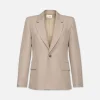 Single Button Blazer in Light Beige