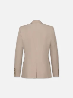 Single Button Blazer in Light Beige
