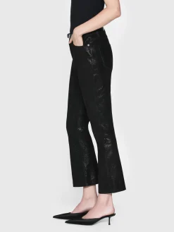 Suede Le Crop Mini Boot in Black Multi