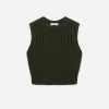 Tape Yarn Sweater Vest in Military