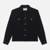 Textured Overshirt Jacket in Dark Navy