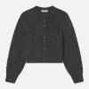 Textured Stitch Cardigan in Dark Gris Heather
